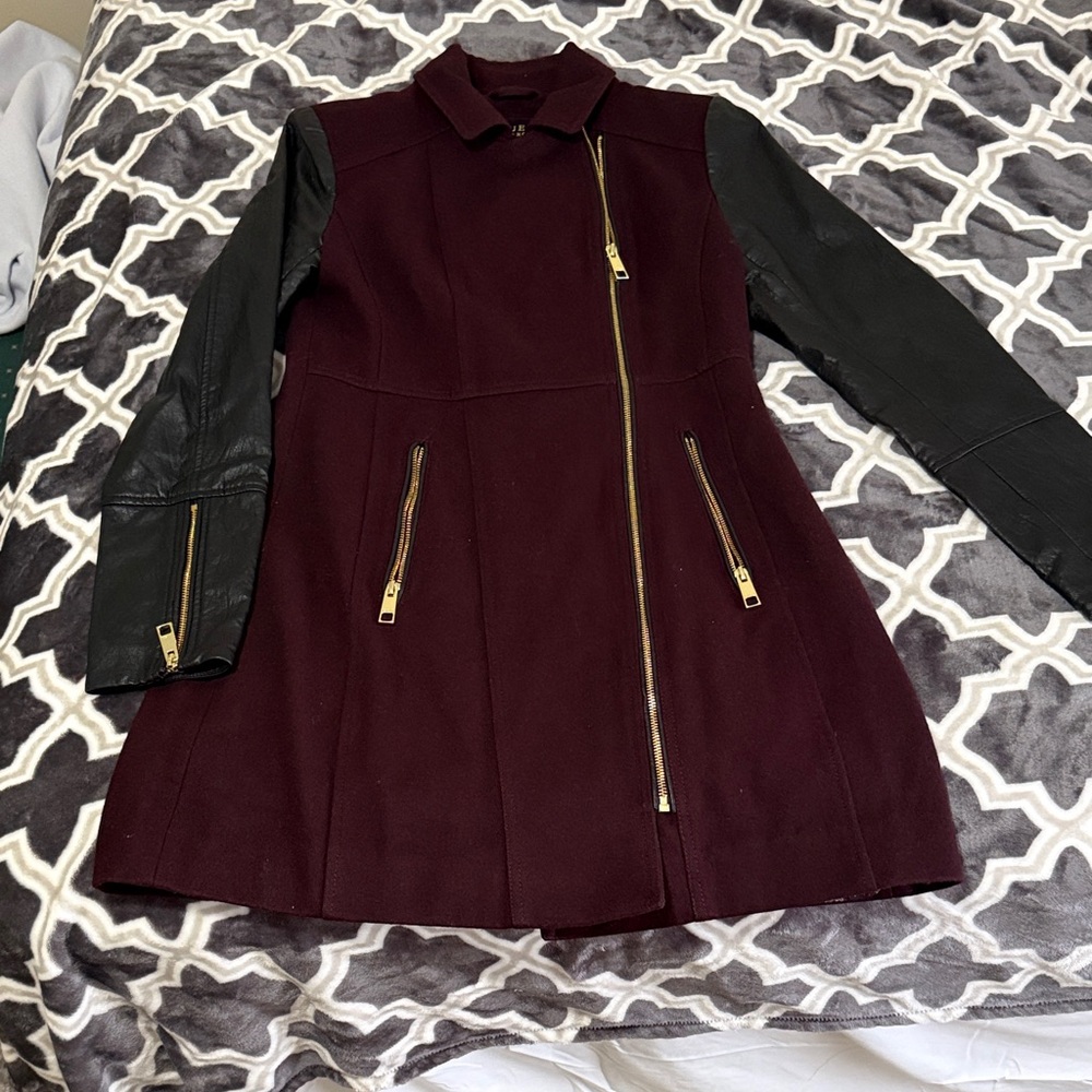Guess Maroon Jacket with Black Accents